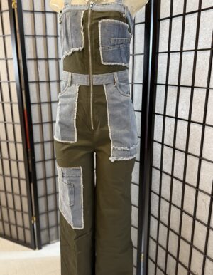 Patched Contrast Jumpsuit