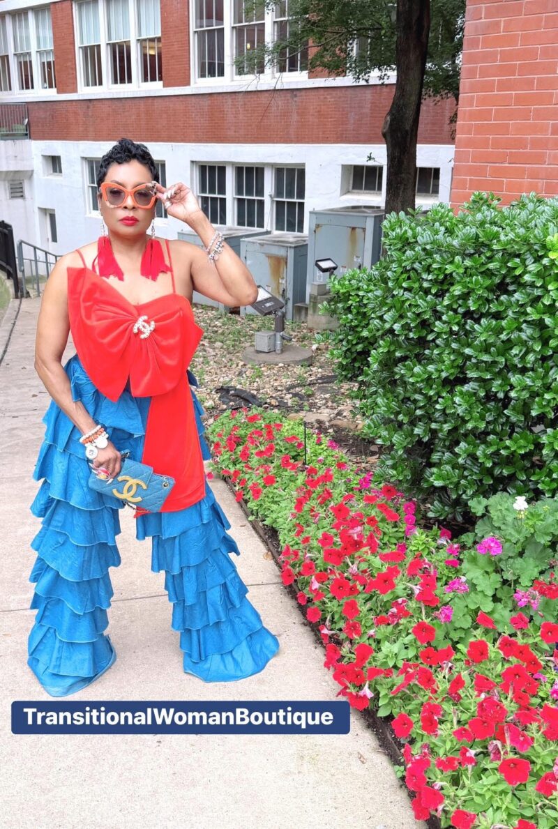 Highrise Ruffle Denim Pants - Image 2