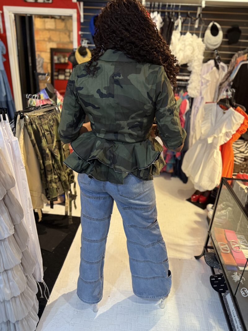 Ruffled Camo Peplum - Image 2