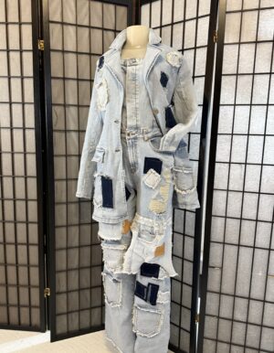 Patched Denim Blazer