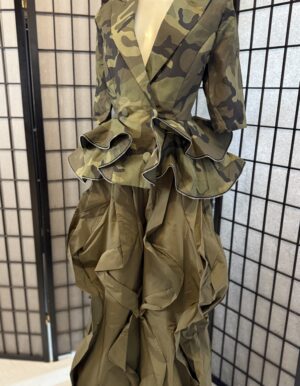 Ruffled Camo Peplum